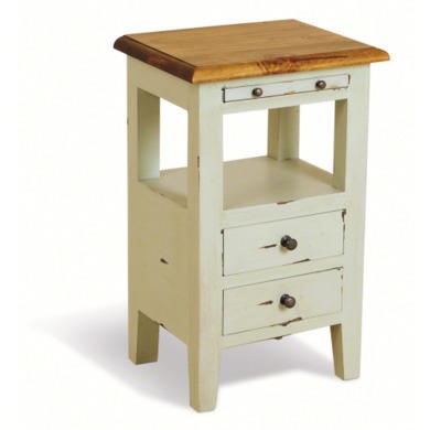 Bluebone French Painted 2 Drawer Bedside Table - pale mint