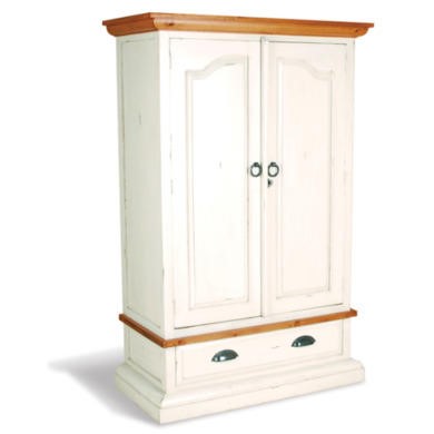 French Painted 2 Door 1 Drawer Wardrobe -