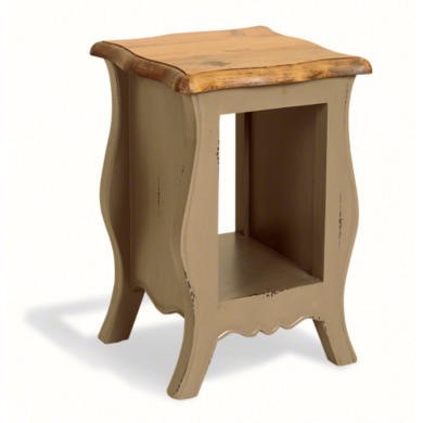 French Painted Monique Bedside Table - olive
