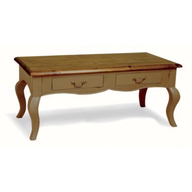Bluebone French Painted 2 Drawer Coffee Table - olive