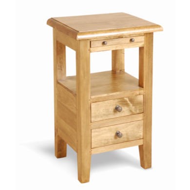 Classic Pine 2 Drawer Bedside Table