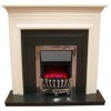 Be Modern Kingston White Finish Electric Fireplace Suite