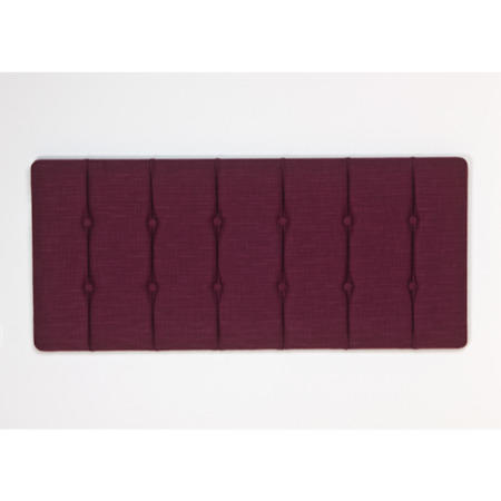 Kyoto Futons Chester Buttoned Fabric Kingsize Headboard in Plum