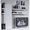Sciae Electra High Gloss White 1 Door Wall Unit with 4 Shelves