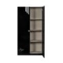 Sciae Strass Lacquered Black Gloss and Rhinestone 2 Door Wardrobe