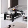 Wilkinson Furniture Calico Glass Top Coffee Table in Black