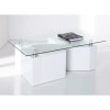 Wilkinson Furniture Ludo Coffee Table in White and Glass 