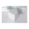Wilkinson Furniture Ludo Coffee Table in White and Glass 