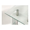 Wilkinson Furniture Cailco Glass Top Console Table in White