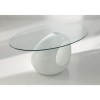 Wilkinson Furniture Orbit Glass Top Coffee Table in White
