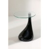 Wilkinson Furniture Loft Glass Top Side Table in Black