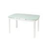 Wilkinson Furniture Inca White Extending Glass Dining Table