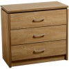 Seconique Charles 3 Drawer Chest in Oak