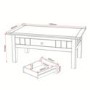Seconique Panama Solid Pine 1 Drawer Coffee Table