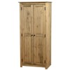 GRADE A1 - Seconique Panama Solid Pine 2 Door Wardrobe
