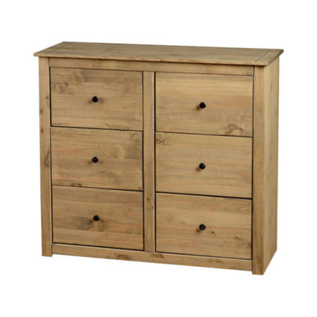 GRADE A1 - Seconique Panama Solid Pine 6 Drawer Chest
