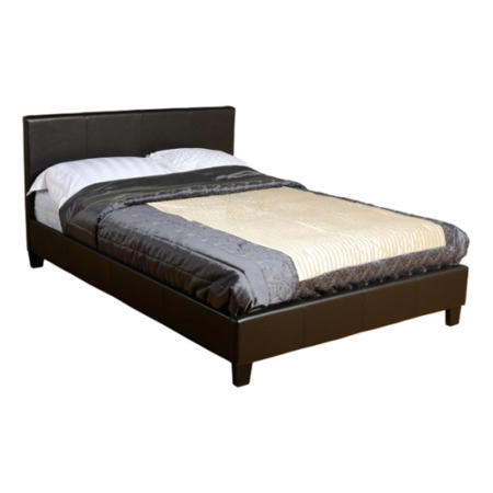 GRADE A1 - Seconique Prado Upholstered Small Double Bed in Brown