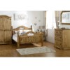 Original Corona Solid Pine Double Scroll Bed Frame