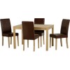 Seconique Oakmere Dining Set with Mid Brown Chairs