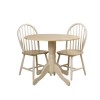 Origin Red Lingfield Drop Leaf Round Dining Set in Natural and Ivory