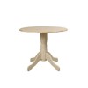 Origin Red Lingfield Drop Leaf Round Dining Set in Natural and Ivory