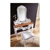 Germania Debora Dressing Table with Stool in White and Pine