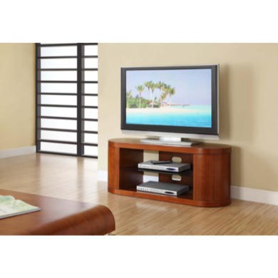 Dark &amp; Light Wood TV Cabinets Modern Glass Corner TV 