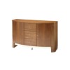 Jual Furnishings Curve Dining Set in Walnut with Sideboard