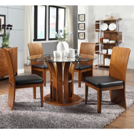 Jual Dinner Set jual furnishings curve dining set in walnut furniture123 Jual Dinner Set jual furnishings curve dining set in walnut furniture123