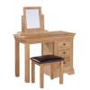 LPD Worthing White Oak Dressing Table with 3 Drawers