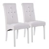 GRADE A2 - LPD Monroe Diamante Dining Chairs in White Pair