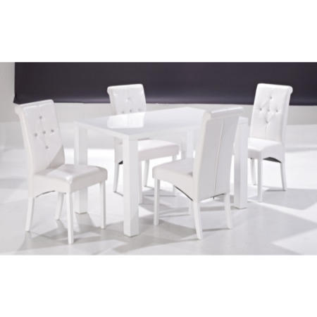 GRADE A1 - LPD Monroe Medium Dining Table in White