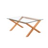 LPD Cadiz Solid Oak and Glass Coffee Table