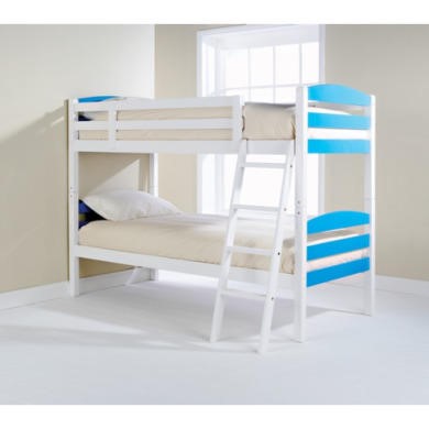 Mountrose Childrens Bunk Bed in White and Blue