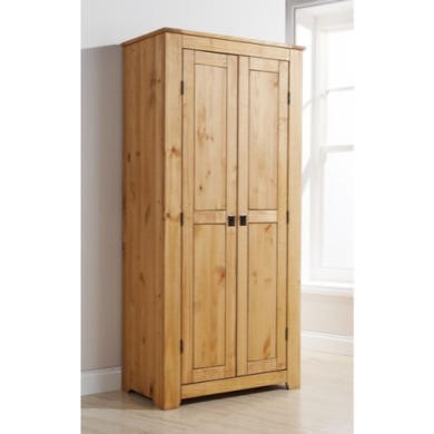 Oxford Solid Pine 2 Door Wardrobe