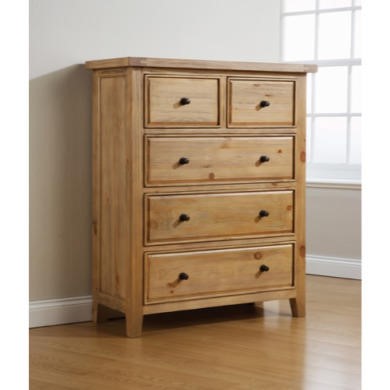 Tuscany Solid Pine 3+2 Drawer Chest