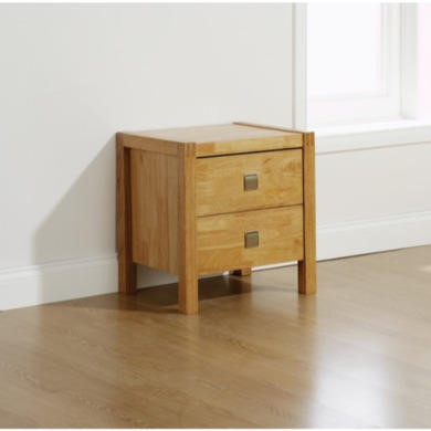 Vienna Solid Wood 2 Drawer Bedside Table