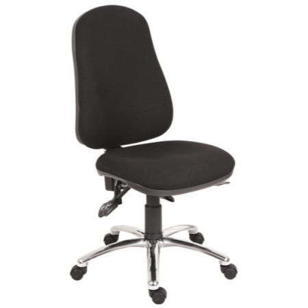 Teknik Office Ergo Black Executive Operator Chair with Steel Base