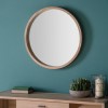 Round Mirror with Wooden frame - Caspian House