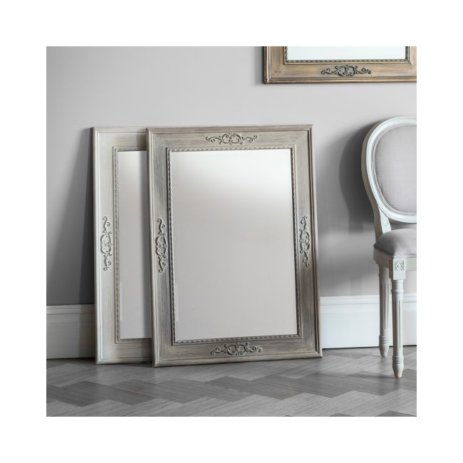Gallery Ellesmere Rectangle Wall Hanging Mirror in Rustic White 