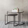 Argyle Mirrored Top Nest of 2 Tables
