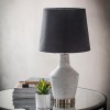 Table Lamp with Grey Base &amp; Dark Grey Fabric Shade - Betong