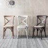 Gallery Pair of Black Distressed Cafe Style Chairs