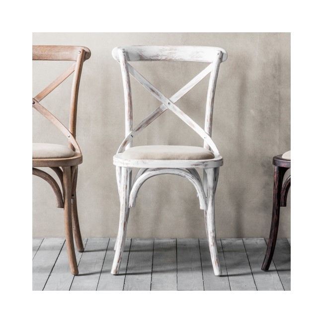 Pair of Café Chairs in White 