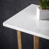 Gold Metal Console Table with Marble Top - Caspian House