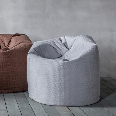 Delta Bean Bag Chair in Silver Felt Fabric Delta Bean Bag Chair in Silver Felt Fabric