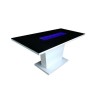 LPD Matrix White High Gloss LED 6 Seater Dining Table