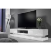 Evoque White High Gloss TV Unit with LED Lower Lighting Feature