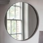 Round Mirror with Black Frame - Caspian House