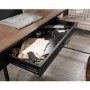 Black Metal L Shaped Desk with Storage - Teknik Office